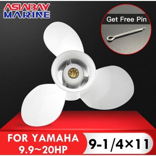 For Yamaha 9.9hp 15hp Outboard Propeller 9 1/4* 11 Boat Motor Aluminum Alloy Screw Ship Marine Engine Parts 3 Blade 8 Spline