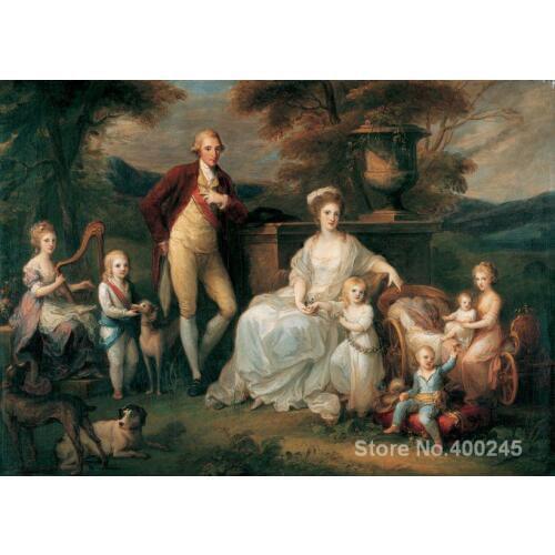 Portrait Paintings Canvas art Ferdinand IV King of Naples and his Family Angelica Kauffman Landscapes Hand painted High quality