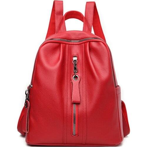 Women Casual Backpacks Ladies High Quality Leather Backpack Female Large Capacity School Bags for Teenage Girls Travel Back Pack