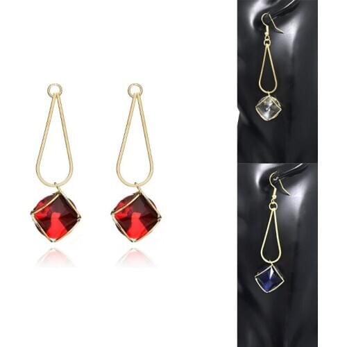 2020New 60Pcs Glass Rhinestones alloy button for DIY earring or necklace Pendants accessories DL53