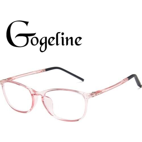 Retro TR90 Glasses Frame Women Men Square Transparent Eyeglasses Female Male Pink Frame Light Optical Spectacles Frames Eyewear