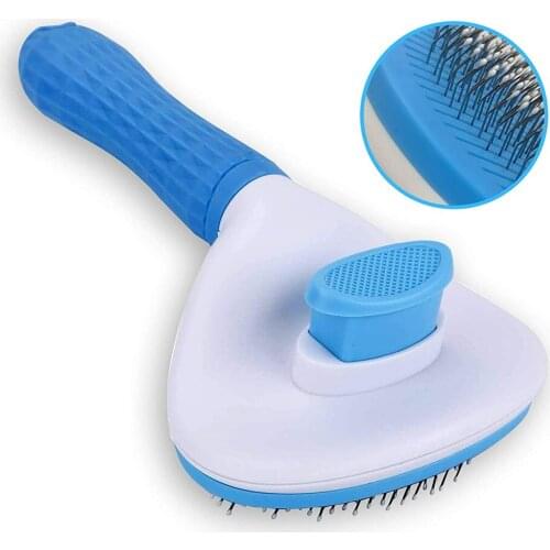 Cat Dog Brush Slicker Brush for Shedding Long and Short Haired Dogs and Cats Self Cleaning Pet Brush for Shedding and Grooming