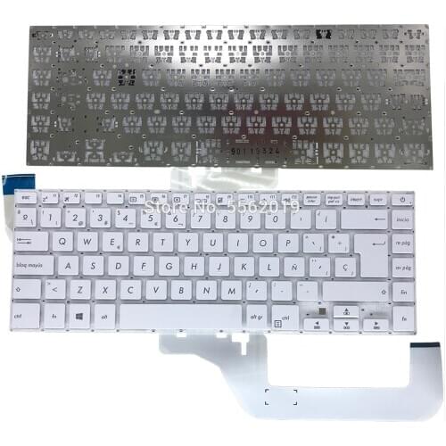 OVY SP Replacement keyboards for ASUS Vivobook 15 X505 X505BA X505BP X505ZA Spanish white notebook Keyboard laptop parts Real