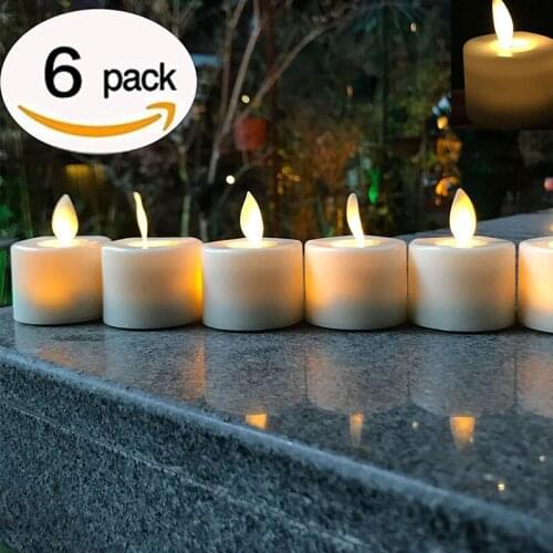 LED Candles Pack Of 6 Warm White Led Flameless Candles Battery Operated Dancing Flame Household Battery-Powered Tea Light