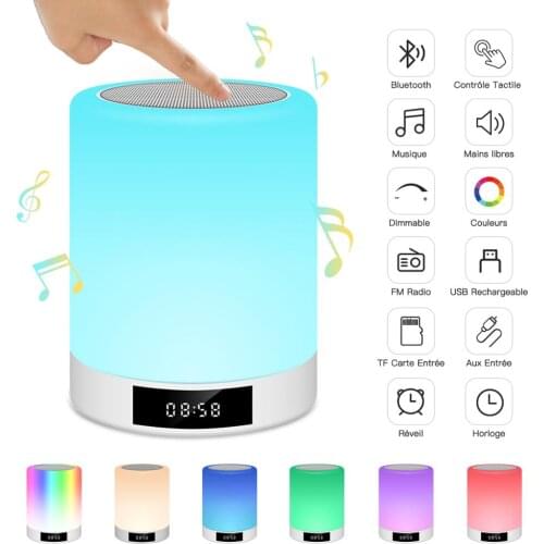LED Light Smart Indoor Night Light Touch Control Smart Bedside Lamp Color Change 2000mAh Battery Rechargeable Portable Hanging