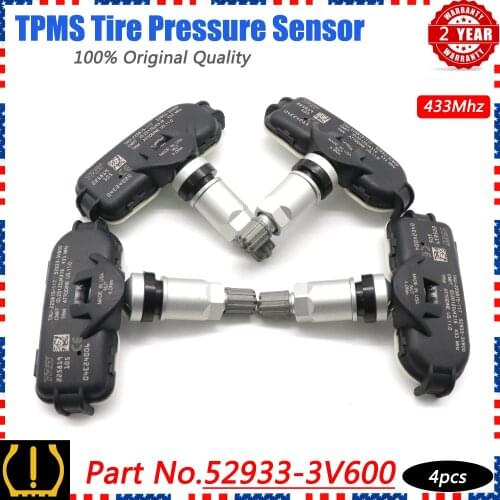 XUAN 4PCS TPMS Tire Pressure Monitor Sensor 52933-3V600 For Hyundai Grandeur i40 Rio Hi-Line Azera HG 2014 2015 2016 2017