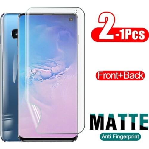 2-1Pcs Matte Hydrogel Film For Samsung Galaxy S10 S9 S8 E Plus Front Back Full Cover Screen Protector On S10Plus S9Plus S8Plus
