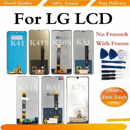 LCD For LG K41 S k410 Display K51 S For K50 K61 K71 LCD Screen Touch Digitizer Replacement LMK410EMW LMK510EMW Q630