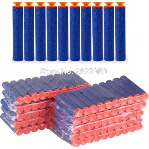 20pcs Soft Hollow Hole Head Blue 7.2cm Refill Darts Toy Gun Foam Safe Sucker Bullet For Boy Childs Kid Nerf