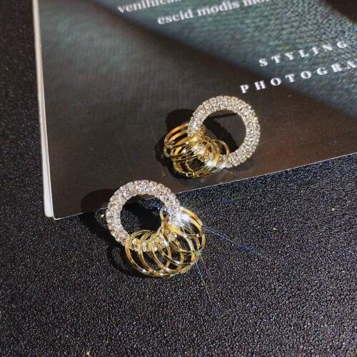 2020 New Fahion Womens Earrings Delicate Geometry Round Earrings for Women Bijoux Korean Party Girl Jewelry Gifts Wholesale