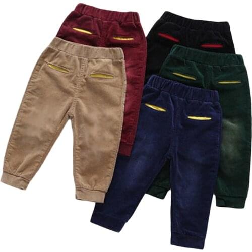 2020 Children Pants Corduroy Kids Spring Autumn Clothes Girls Trousers for Baby Boys Pants Toddler Pants Boy Casual Pants2-6Y