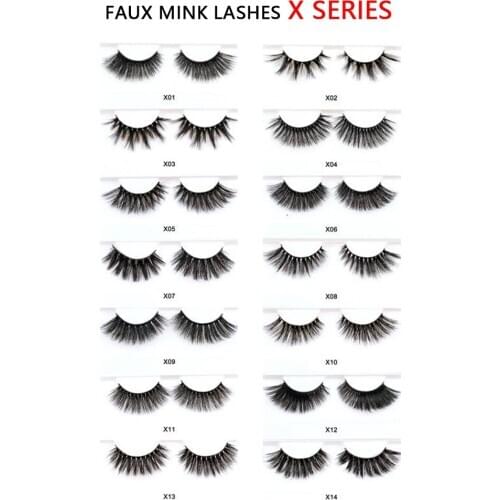 5 Pairs Mink Lashes Faux Mink Eyelashes False Eyelash Dramatic Volume Silk Lash Eyelash Extension for Makeup