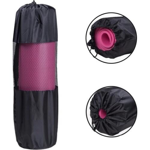 6mm Yoga Mat Mesh Bag Lengthened Nylon Black Backpack Healthy And Beautiful Adjustable Sports Portable Durable Household Tools