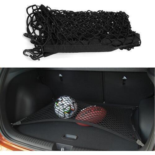Car Accessories For Audi A3 A4 A5 A6 A7 A8 Q3 Q5 BMW 5 Series Trunk Rear Cargo Organizer Storage Elastic Mesh Net Holder 4 Hooks