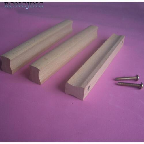Wooden Kitchen Cabinet Drawer Knobs 128mm Beech Cupboard Straight Handles Closet Cabinet Bars Bedroom Furniture Solid Wood Pulls