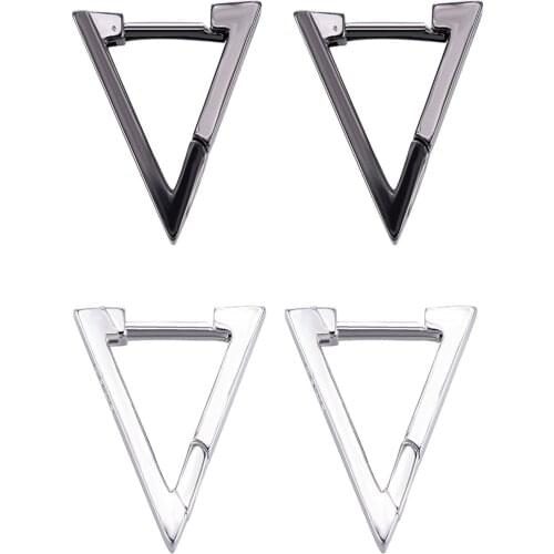Dual Triangle Steel Earrings Women Men Unisex 316l Steel Earrings 1 Price 2 pcs Stainless Earring Women Men Women