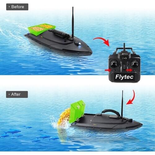 Electric Fishing Bait RC Boat 500M Remote Fish Finder 5.4km/h Double Motor For Flytec 2011-5
