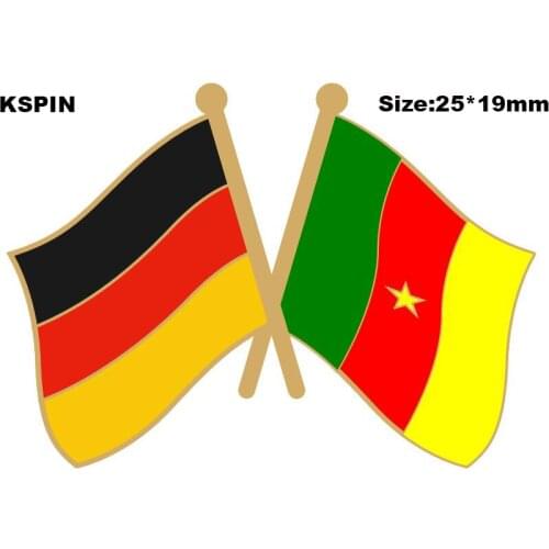 Germany & Cameroon Friendship Flag Lapel Pin Friendship Flag Badge Flag pin