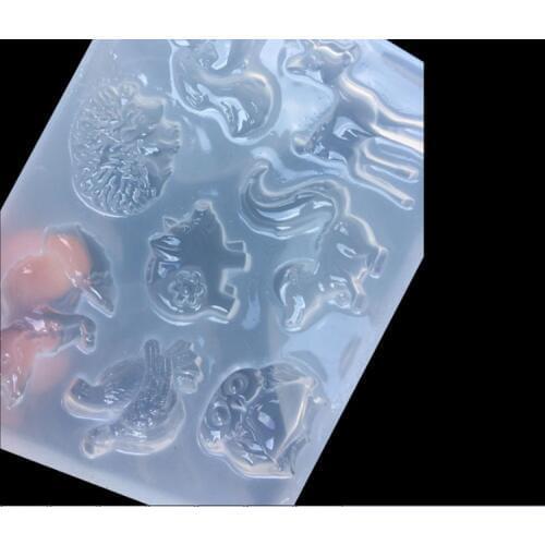 1pcs DIY jewelry tool Silicone mould Pendant Mould For Resin 8 small animals DIY Mould Jewelry Making Tool molds for jewelry