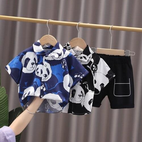 Summer Children Clothing Sets Cartoon Print Casual Baby Boy Clothes For Newborn Toddler Girls Clothes Sport Tracksuit Suits 1-5Y