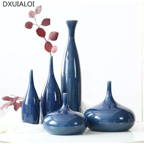 Nordic style creative decoration vase light luxury ceramic vase flower arrangement container modern minimalist house decoration