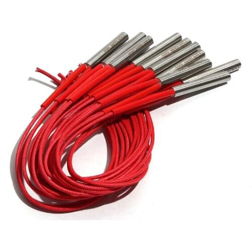 10pcs Cartridge Heating Element 8mm Tube 38/40/42/45/48mm Cartridge Resistors AC220V/110V/380V 60W/70W/80W Heater Parts 201SUS