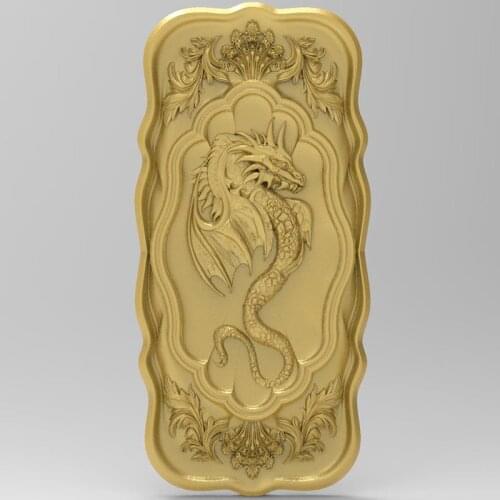 New Pterosaur 3D STL Model for CNC Router 3D Printer Artcam Aspire - Bas Relief Door Decor