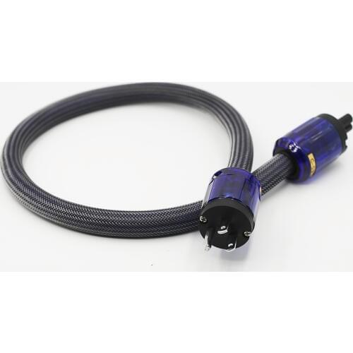 One Piece High Quality Pure copper US Power Cord Cable Audiophile Power Cord Cable Schuko Plug With Figure 8 IEC C7 AC Cord