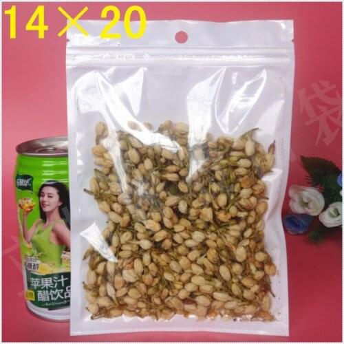 Wholesale 14*20cm 2500Pcs/Lot White / Clear Resealable Zipper Top Poly Package With Hang Hole Ziplock Plastic Party Pack Bags