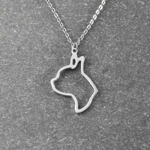 30PCS American Staffordshire Bull Boston Terrier Necklace Labrador Dog Head Husky Necklace Outline Animal Chihuahuas Necklaces