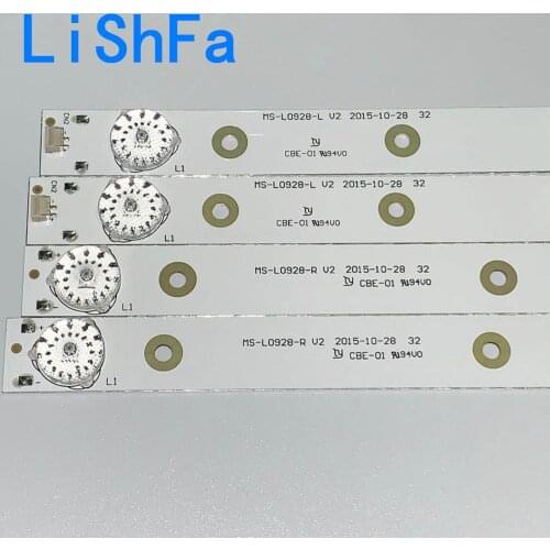 4PCS IN 1tv LED Backlight strip lamp MS-L0928-L/R 6V For AKAI AKTV3221 32LED38P Smart JS-D-JP3220-041EC E32F2000 D32-0A35