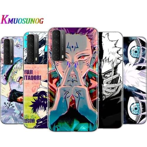 Transparent Cover Cartoon Anime Jujutsu Kaisen For Huaeri Y9S Y9A Y9 Y8P Y8S Y7 Y7A Y7P Y6P Y6S Y6 Y5P Y5 Pro Phone Case