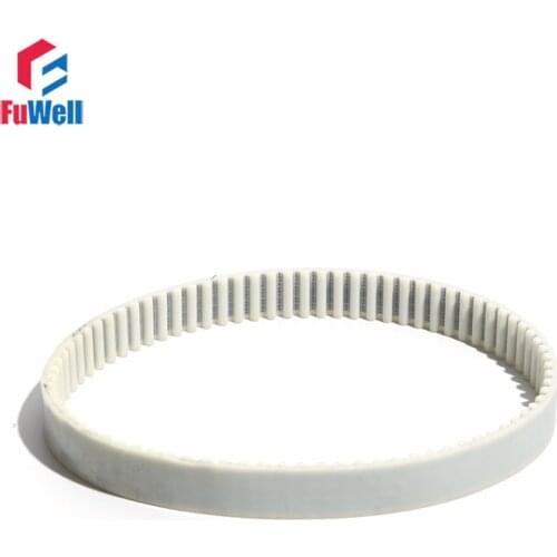 HTD5M White PU Timing Belt 15/20/25/30mm Width Polyurethane Pulley Belt 1815/1830/1840/1850/1860mm Closed Loop Transmission Belt