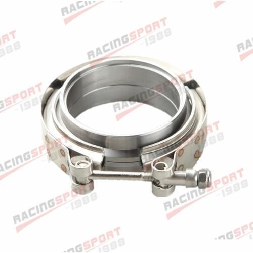 2.5" Self Aligning Male/Female V-Band Vband Clamp CNC Mild Steel Flange Kit