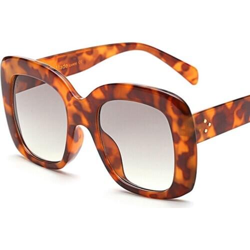 Veshion Retro Big Frame Sunglasses Men Women 2019 Fashion Shades UV400 Vintage Glasses