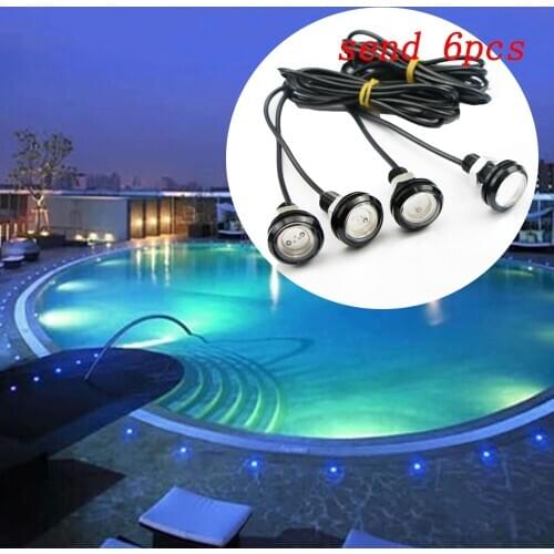 6x LED Boat Light Waterproof 12V Spreader Troll Swimming Pool Pond Fountain Light Fishing Light