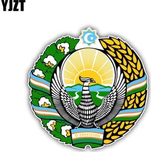 YJZT 12.2CM*12.2CM Personality Uzbekistan Coat Of Arms Car Sticker Motorcycle Decal 6-1302