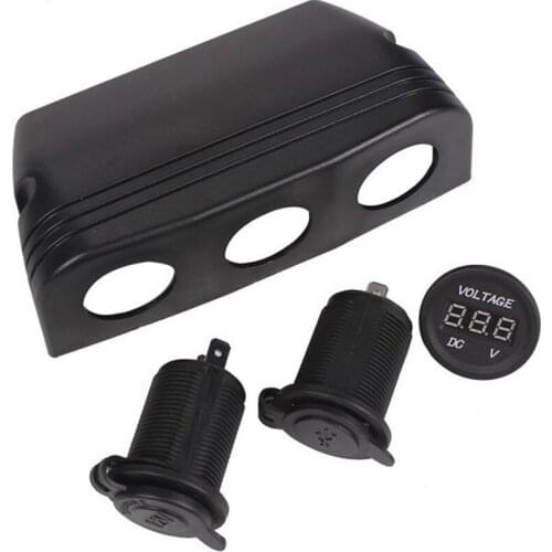 1/2/3 Holes Tent Base Panel USB Car Socket / Voltmeter / Power Socket Holder Car Truck Motorcycle Boat ATV