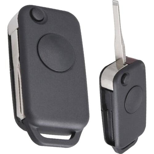 1 Button Key Remote Fob Shell Case with Uncut Car Flip Key Replacement Fit for Benz W168 W124 W202 1984-2004 Car Accessories