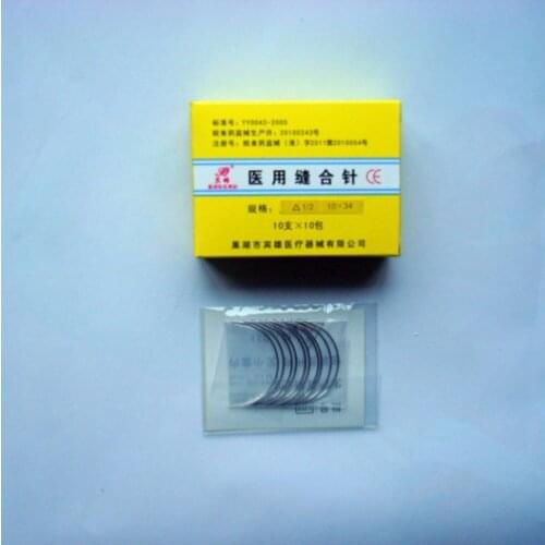 10pcs 10bag Medical suture needle looper needle circular needle free shipping