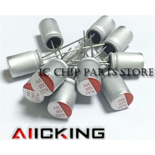 10pcs Solid state capacitors 35V220UF 8 * 12 motherboard capacitance 220UF 35V 8 * 12mm