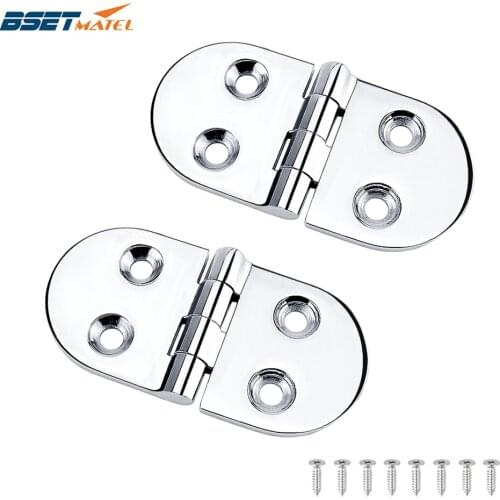 2PCS BSET MATEL 38*75m Heavy Duty Boat Hinge Door Strap Butt Hinge Marine grade 316 Boat Caravan RV Deck Cabinet Drawer Hardware