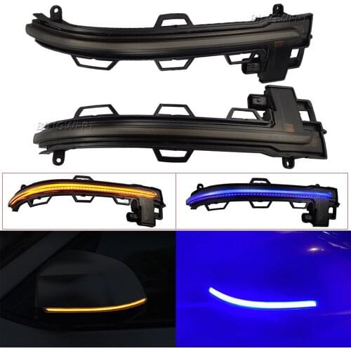 2pcs for BMW X3 X4 X5 X6 Turn Signal LED light Dynamic Blinker Rearview Mirror Indicator Light F25 LCI F26 F15 F16 2014-2017