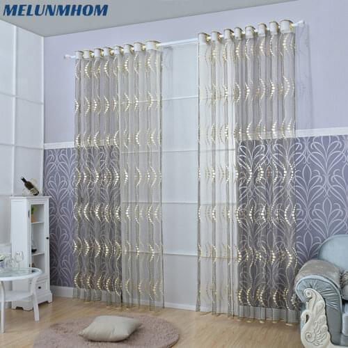 2018 Modern Lace Hollow Curtains For Living Room Tulle Window Endless Sheer Curtains for Bedroom Yarn Cortinas For Window Blinds