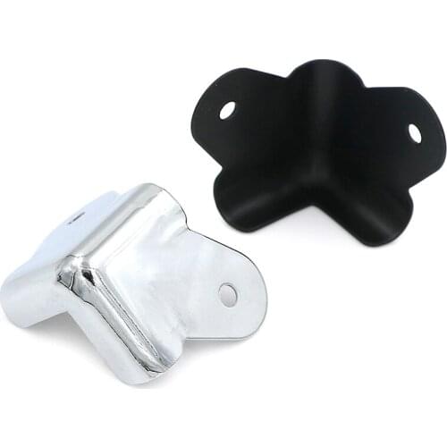 4PCS Black Sliver Hard Plastic Guitar Amp Amplifier Speaker Cabinet Corner Protectors