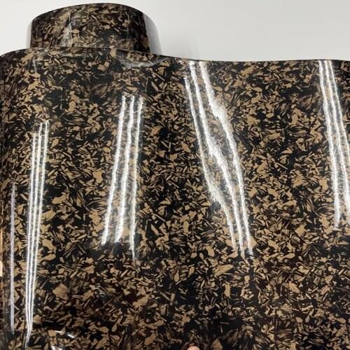 50CM*1/2/3/4/5/6M Glossy 3D forged black gold Carbon Fiber Wrapping Vinyl Film Motorcycle Stickers Decals Auto Accessories