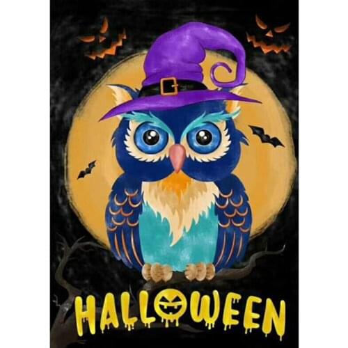 5D DIY Diamond Painting Halloween wizard Owl Full Drill diamond Embroidery Cross Stitch Mosaic Craft Kits home Decor Gifts