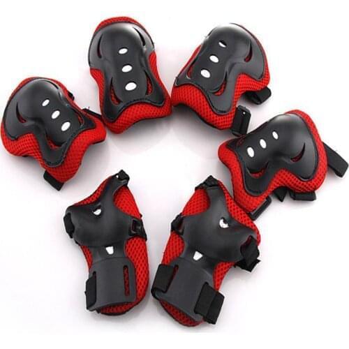 6pcs/set Kids Children Outdoor Sports Protective Gear Knee Elbow Pads Riding Wrist Guards Roller Skating Safety Protection