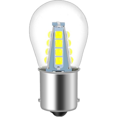 8/16 3030 chips led P21W ba15s car light S25 1156 auto vehicle reverse turning signal bulb lamp DRL white 6000K 12v 24v