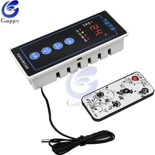 AC110V-220V Intelligent Electric Heating Thermostat Floor Heating Temperature Controller with Infrared Remote Control 2500W